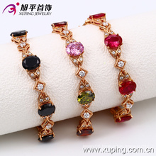 China Wholesale Xuping Fashion Elegant Zircon Rose Gold Color Bracelet